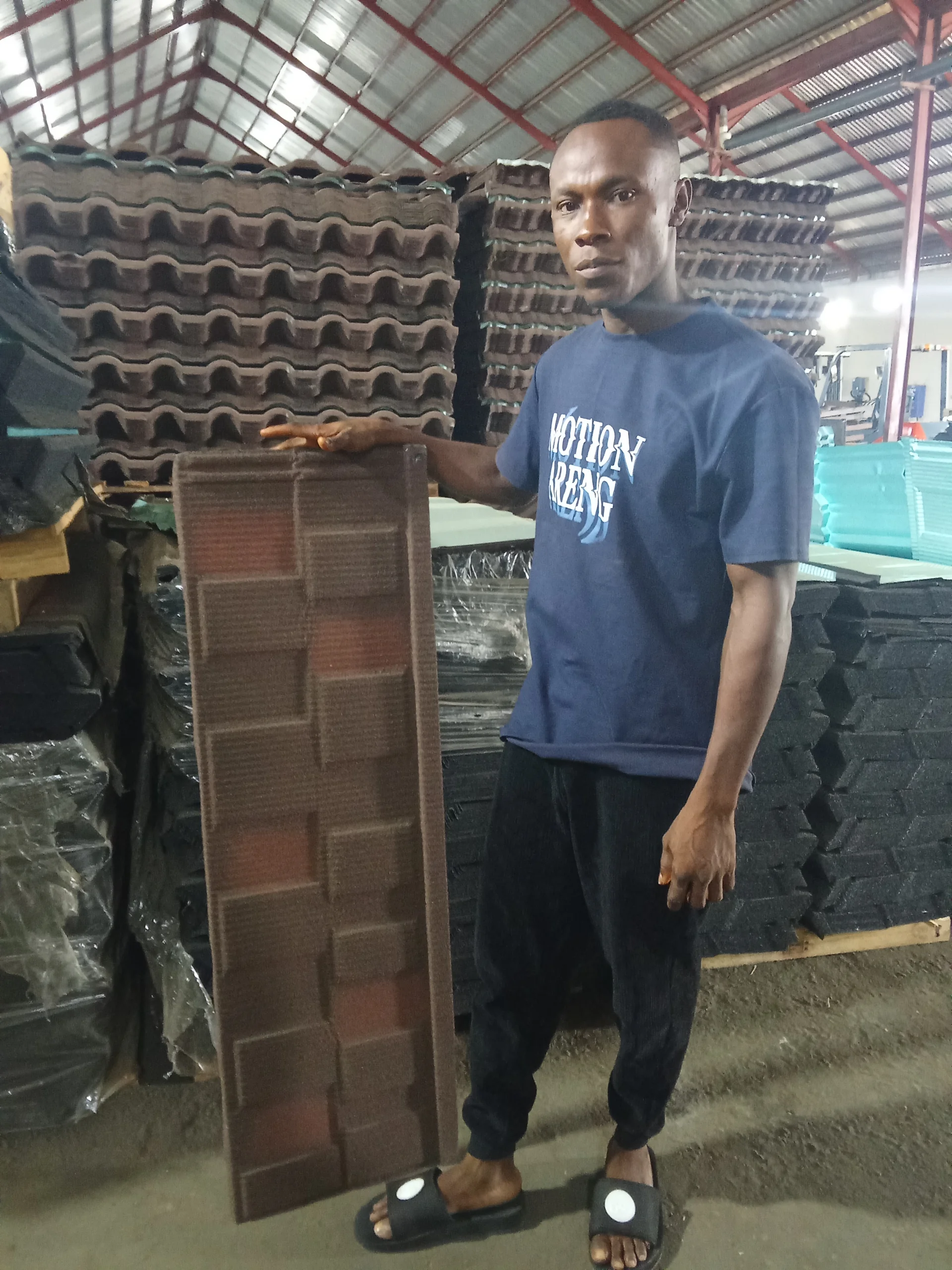 Premium imported building materials and roofing products display